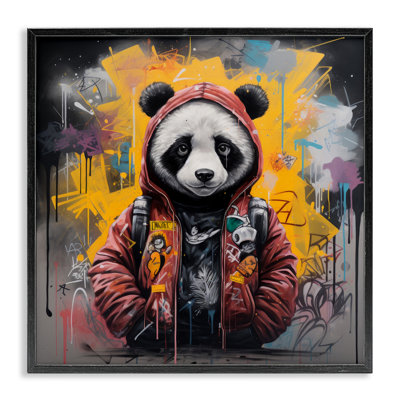 «Urban Graffiti Panda Bear», estampe numérique par Lazar Studio
