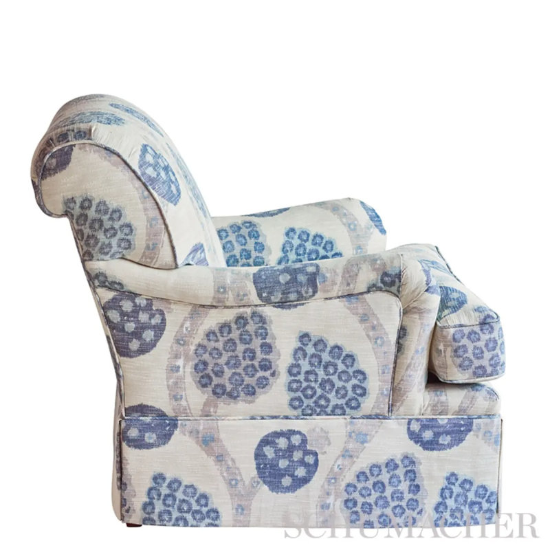 Annabel Warp Print Fabric, Blue