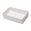 21"X14" White Ceramic Rectangular Vessel Bathroom Sink