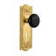 Meadows Plate with Decorative Keyhole and Black Porcelain Door Knob-971210670-971210656