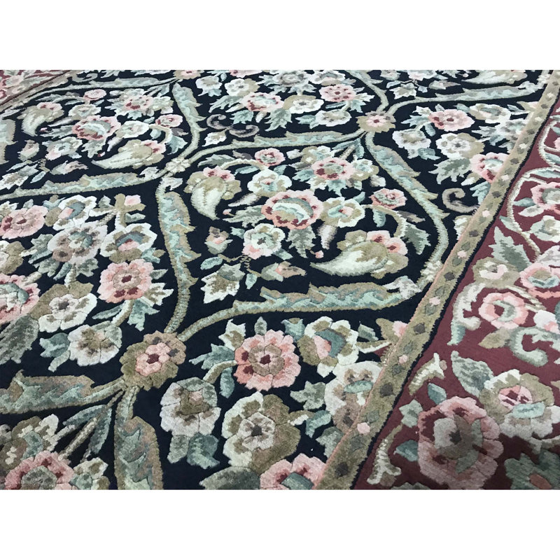 Hand-Knotted High-Quality Blue Area Rug
