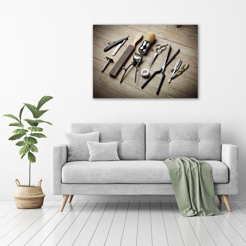 Male Hairdresser - Wrapped Canvas Print