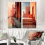 Minimal Industrail Peach Projection - ensemble d'art mural sur toile House-1835810410-1835810407