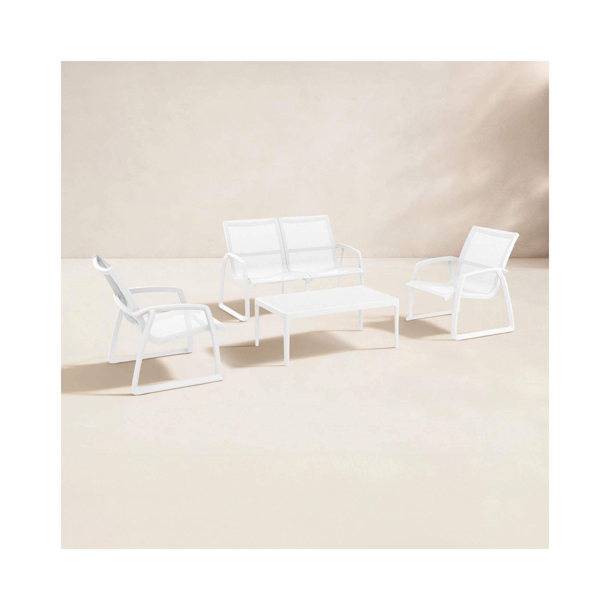 Farrah 4 - Person Patio Conversation Set, White