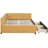 Linen Upholstered Daybed In Yellow With 2 Drawers, No Box Spring, Long-Lasting Base Bed Storage Fabric, Stable Frame, Spring-1059575161