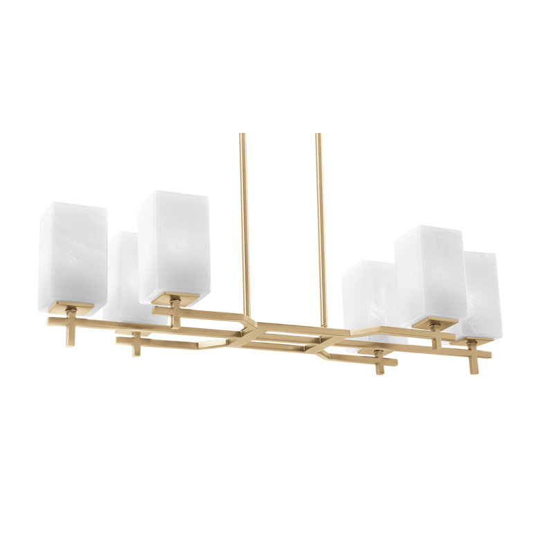 Luminaire pour îlot 6 lumières Arwood, Laiton