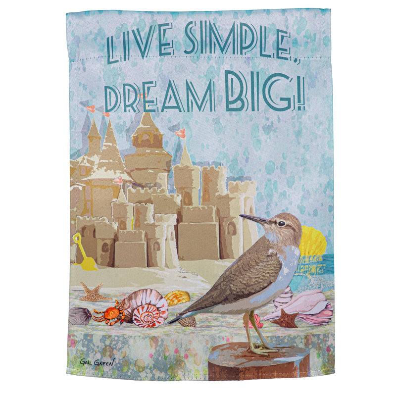 Drapeau de jardin Live Basic Dream Big Suede