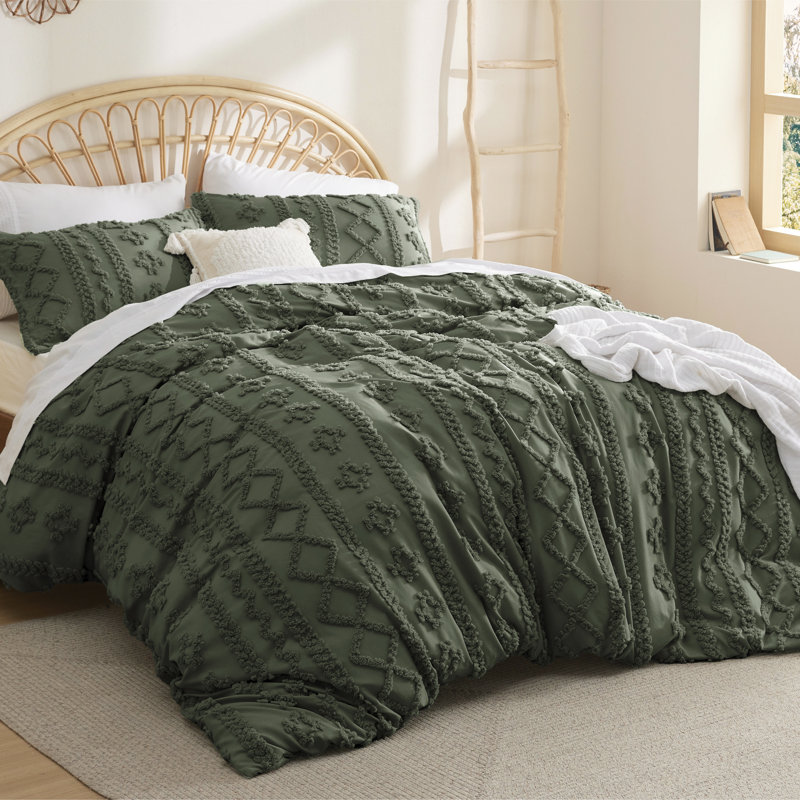 Bedsure Boho Duvet Cover Twin Size, Soft & Comfortable Elegant Design Boho Bedding for Decoration, Machine Washable Comforter Cover for All Seasons