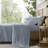 Blue All Season Stretch Jersey Knit 4-Piece King Sheet Set-114644958-114644963