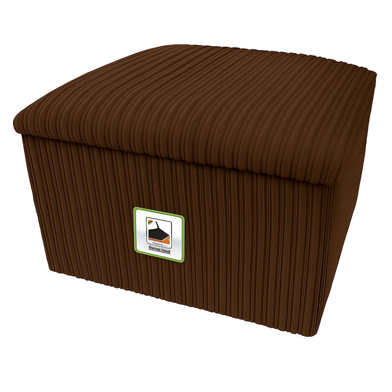 Soft Upholstered Ottoman for Living Room, Brown