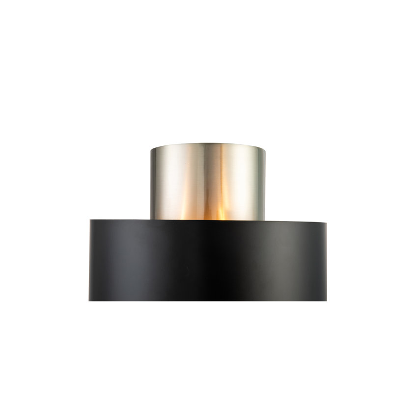 Logan 2 - Light Flush Mounted Sconce, Black/Silver