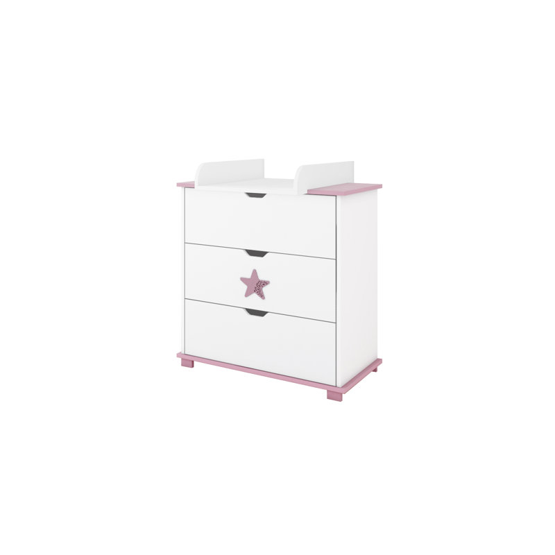 Epperson Kids 3 - Drawer Chest, White/Pink
