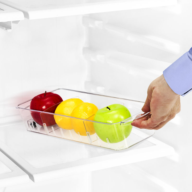 Small Fridge Organizer on Wheels 2 Pack