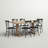 Heymann Trestle Dining Table with Steel Chairs-55036184
