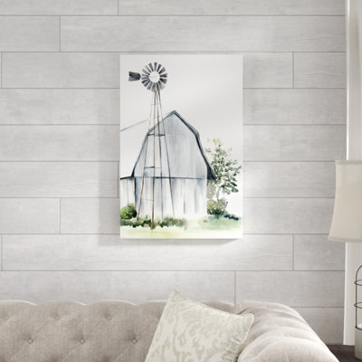 «Watercolor Barn I» par Jennifer Paxton Parker, reproduction d'art sur toile