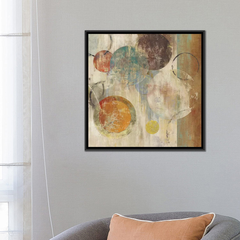 «Bubbles», impression sur toile, H 18 po x l 18 po x P 1,5 po, Pas de tapis, Toile encadrée noire
