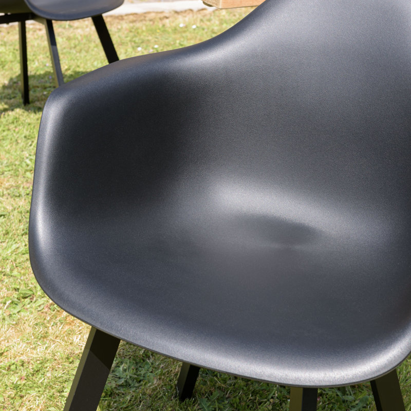 MacAdam Patio Dining Armchair, Black