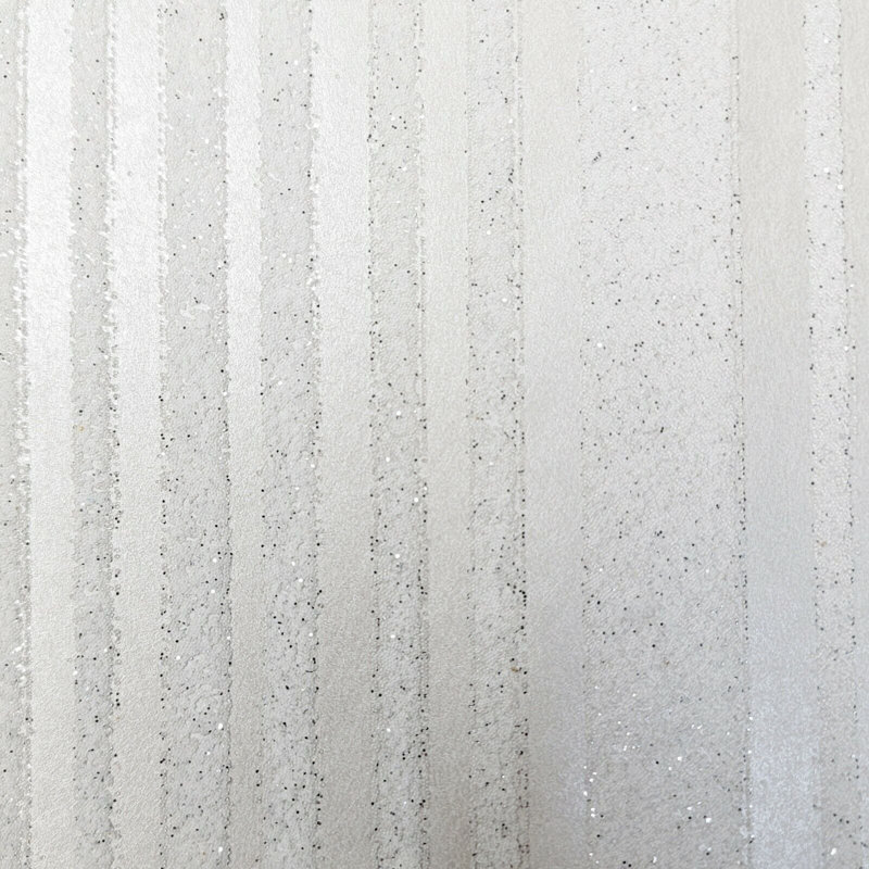 Papier peint à rayures blanches avec paillettes Lafeyette