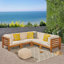 Canapé modulaire d'extérieur 30,25 po avec coussins-1188782833