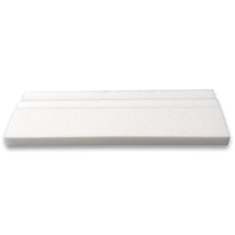 Carreau de marbre blanc 4 po x 12 po