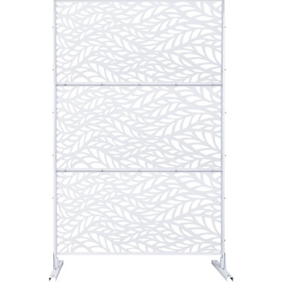 Paravent de 76 po H48 po - autoportant pour patio, terrasse, panneaux de clôture en métal pour patio et intérieur
