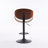 24"H Swivel Upholstered Barstool, Faux Leather Bar Stool for Kitchen Island, Adjustable Height Counter Stool with Back-111655710