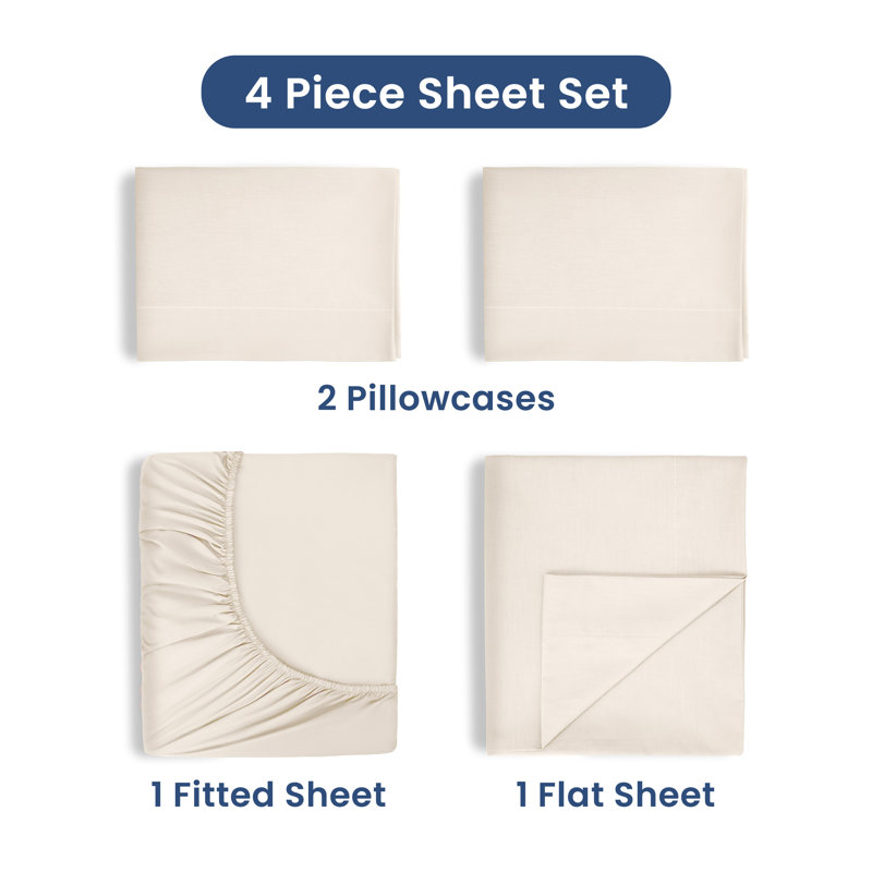 Martex 225 Thread Count Bed Sheets Light Weight, Soft Breathable Sheets, Brushed Cotton Rich Blend, Secure Fit, Wrinkle Resistant, Durable, Easy Care & Comfy Sheets
