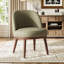 Chaise d'appoint moderne rembourrée avec pieds en bois massif-1898385700
