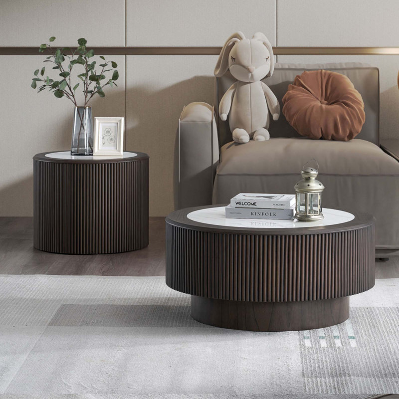 Ensemble de tables basses Modern, H 15,94 po x L 31,5 po x l 31,5 po