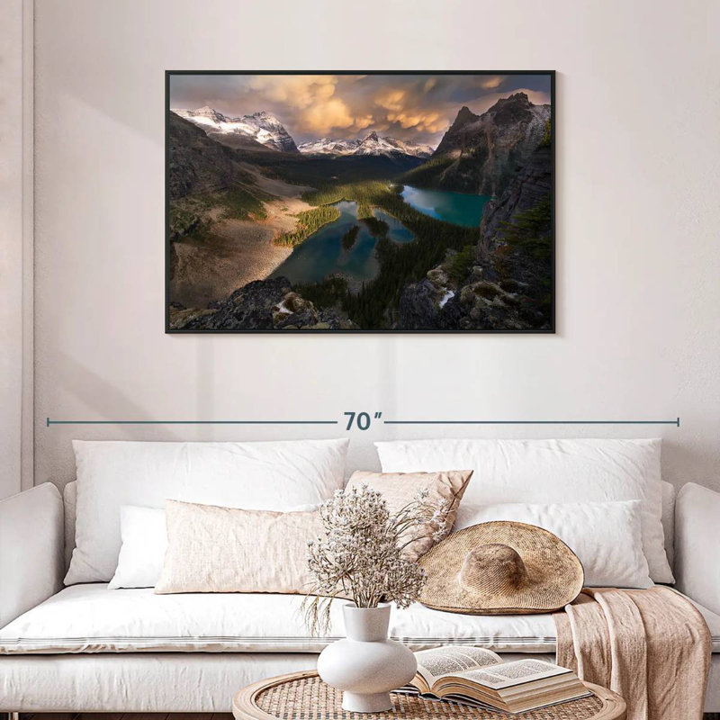 Vast Rocky Mountains, Cadre flottant noir, 43 po x 29 po