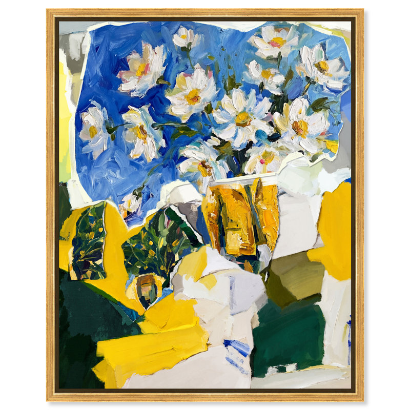 Sunshine And Flowers Print by Oliver Gal, 17"H x 21"W, Gold Floater Frame