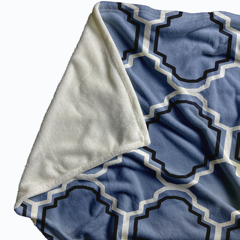 Ursula Plain Weave / Muslin Throw Blanket, Blue