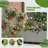 47" H x 47" W x 16" D Outdoor Metal Planter Box with Trellis Decor Raised Garden Bed with Lattice Panel and Wheels for Patio-27100856-27100863