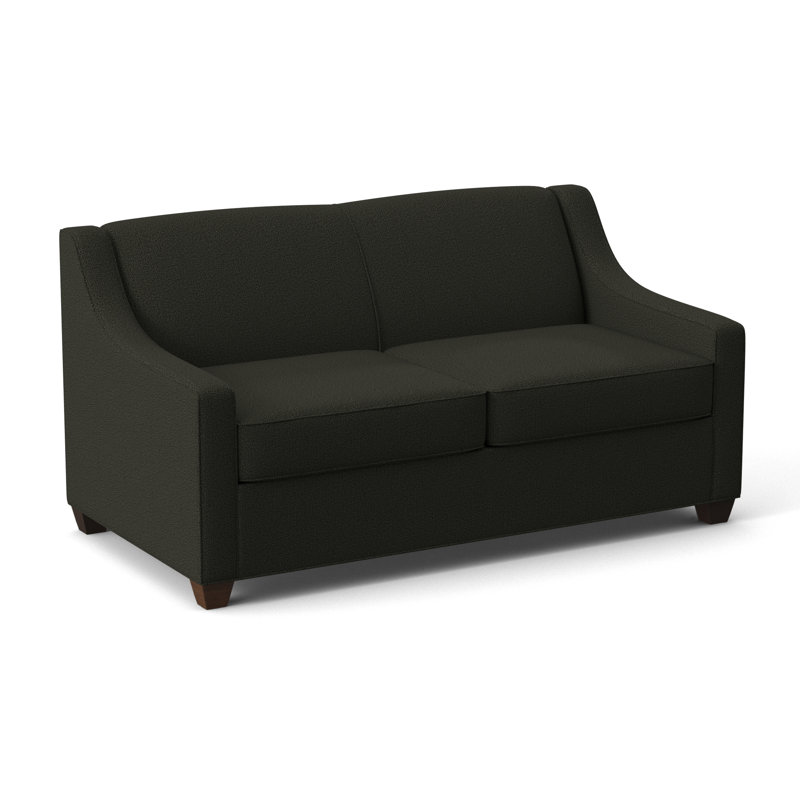 Phillips 68" Recessed Arm Sofa Bed with Reversible Cushions, Dorset Charcoal, Innerspring, Cafelle