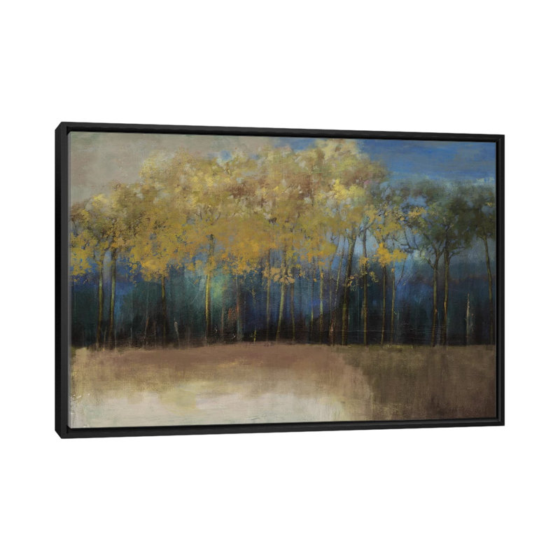 «Night Comes» par PI Studio - reproduction sur toile tendue, H 18 po x l 26 po x P 1,5 po, Toile avec cadre noir
