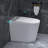 Round Bidet Toilet 1.28 GPF With 23 In. Depth For Small Modern Bathroom 12 In. Rough-In Auto Flush Heating&Drying-122501479