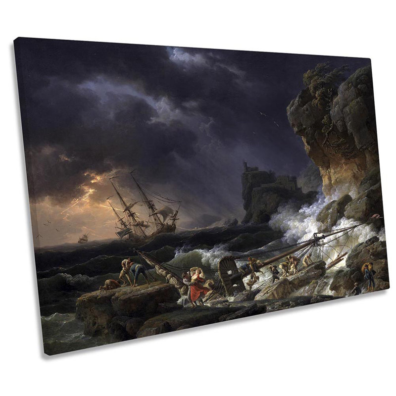 Claude Joseph Vernet Shipwreck - Wrapped Canvas Print, 30.5cm H x 45.7cm W x 2cm D