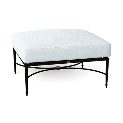 Roma Wrought Aluminum Outdoor Ottoman