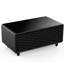 Table basse moderne noire avec tiroirs réfrigérés, base de recharge sans fil, ports audio et de type C, réfrigérateur encastré rectangulaire de luxe, charge, son, Interface-1059507588