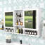 Pharmacie avec tablettes réglables et miroirs doubles