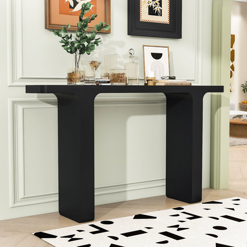 Console - Table d'entrée robuste et facile à assembler, Noir