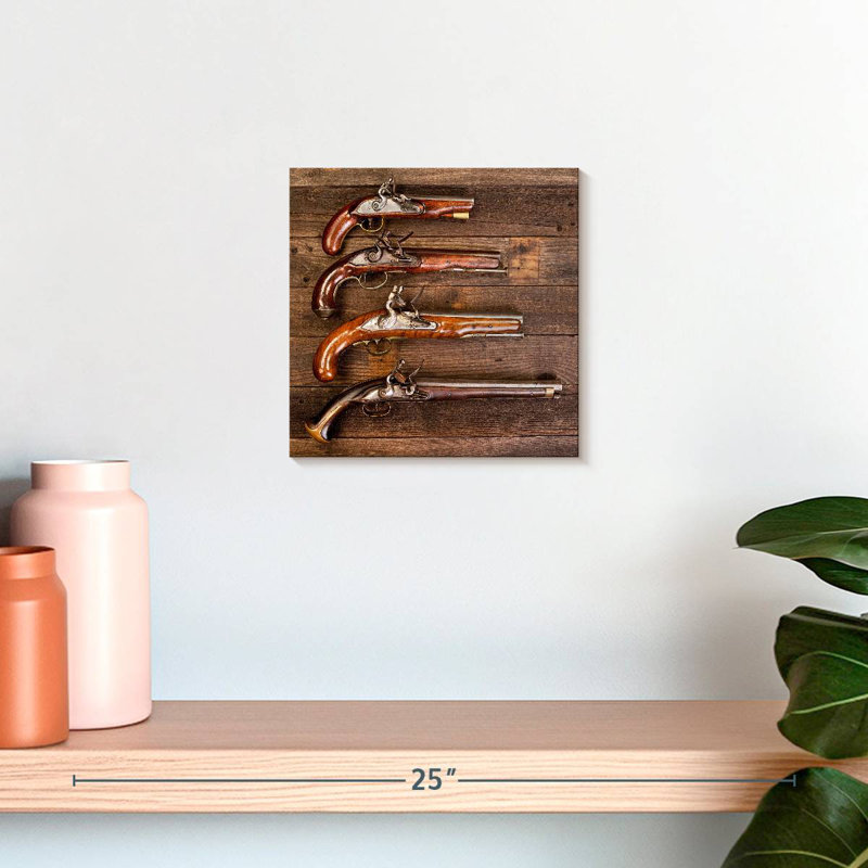 Flintlock Guns, 10" H x 10" W