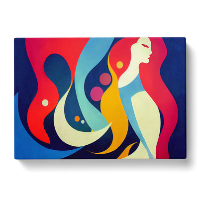 Mermaid Woman Abstract - Wrapped Canvas