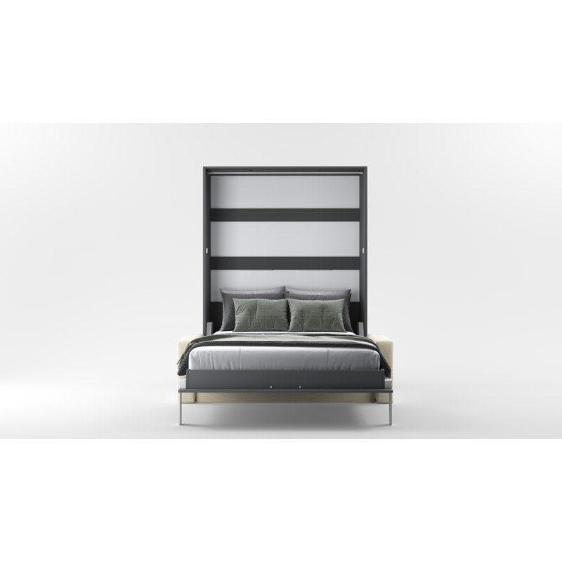 Neidelin Upholstered Bed, Grey/Cream