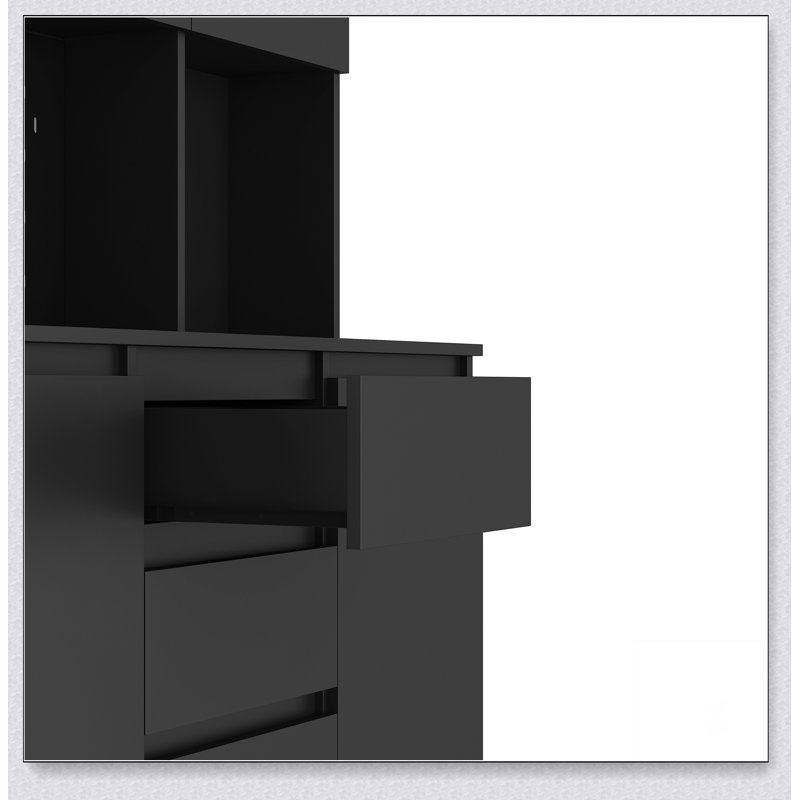 74" Freestanding Kitchen Pantry Cabinet Cupboard with 6 Doors,3 Shelves and 2 Drawer,Versatile Wardrobe & Kitchen Cabinet,Craft Storage Cabinet,Laundry Room Storage for Kitchen