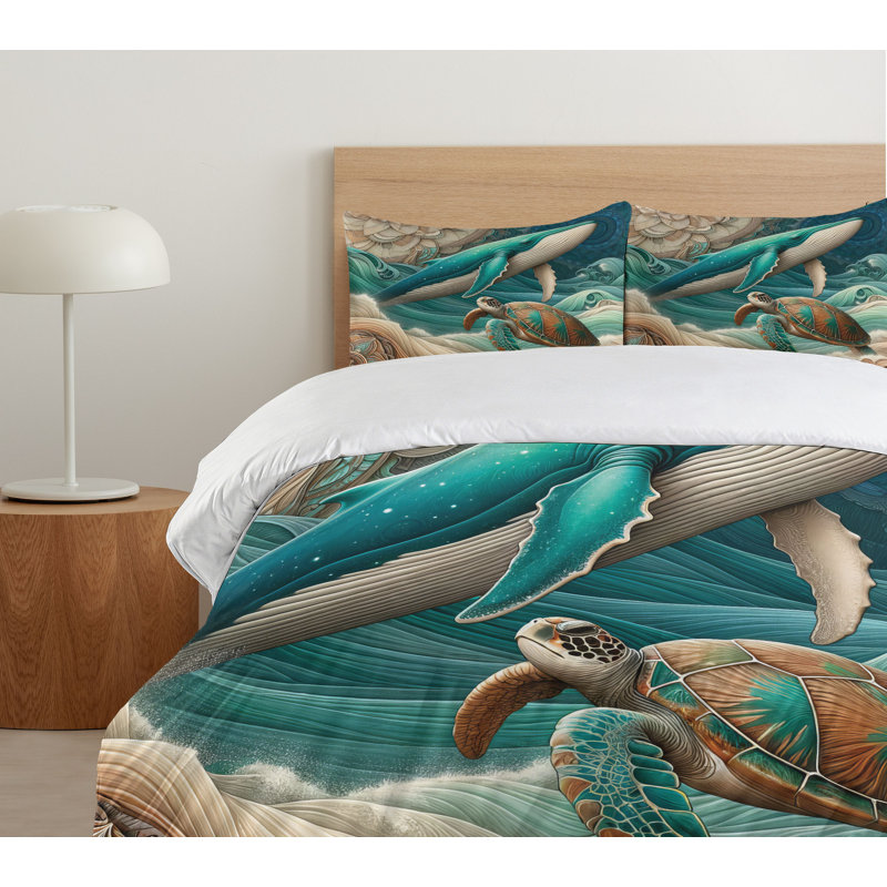 Nautical Duvet Cover, King Duvet Cover + 2 Standard Shams