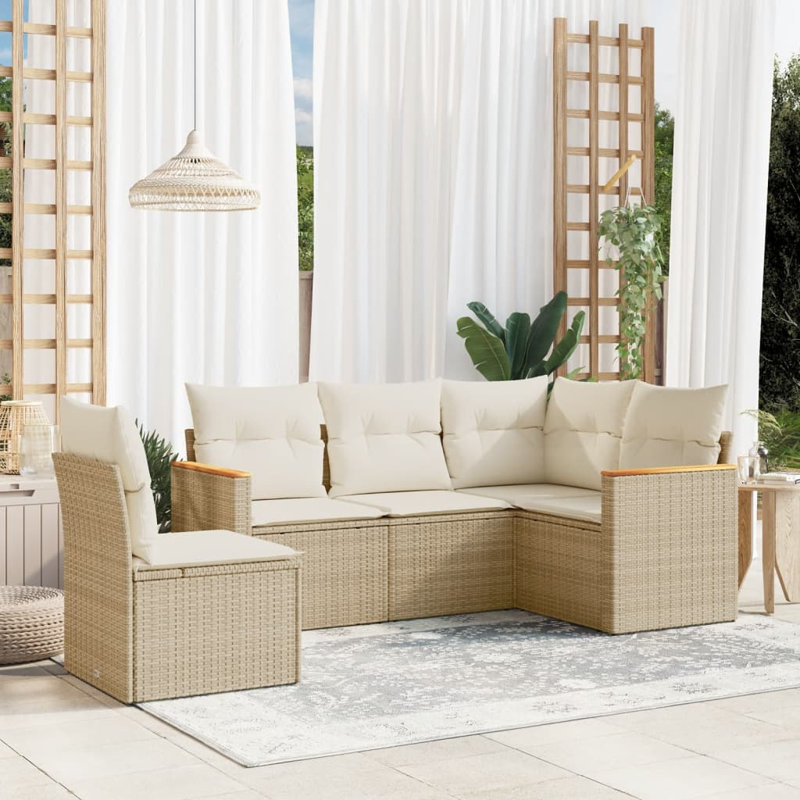 Ensemble de canapé de jardin Vidaxl beige