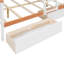 Twin Over Full Wooden Bunk Bed With Wardrobe, Drawers, Shelves And Led Light