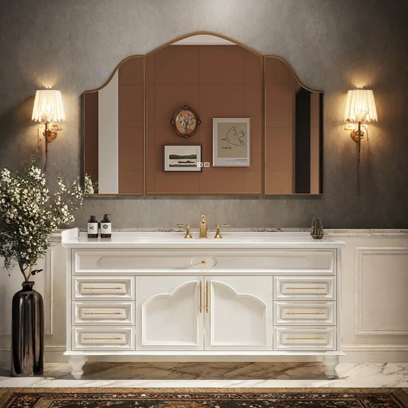 Armoire de salle de bain luxueuse rétro française
