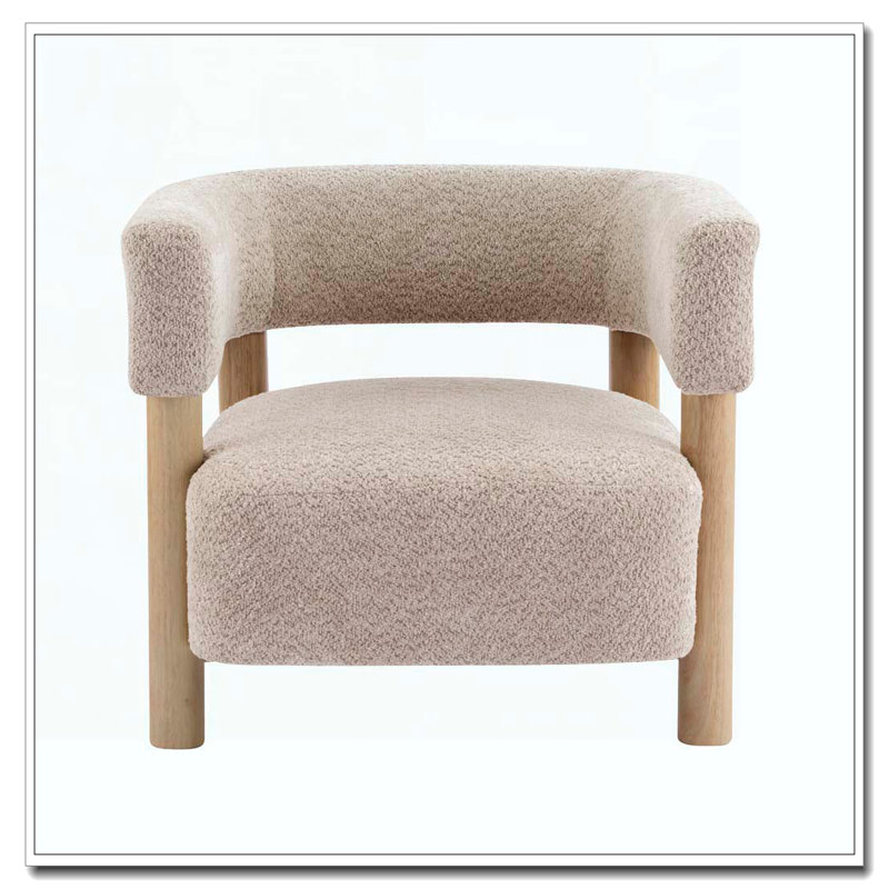 Fauteuil d'appoint rembourré Boucle, Blé